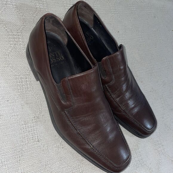 Monte Rosso Men’s Dress Loafers Size 11 M Brown Leather Business Formal City main image 7